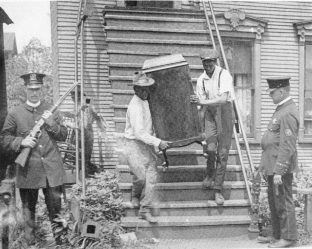 A family vacates their house - 1919 Chicago Race Riots